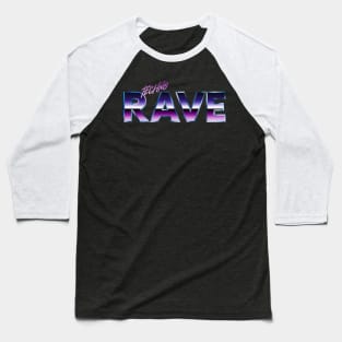 Techno Rave Retro 80s Style Design Baseball T-Shirt